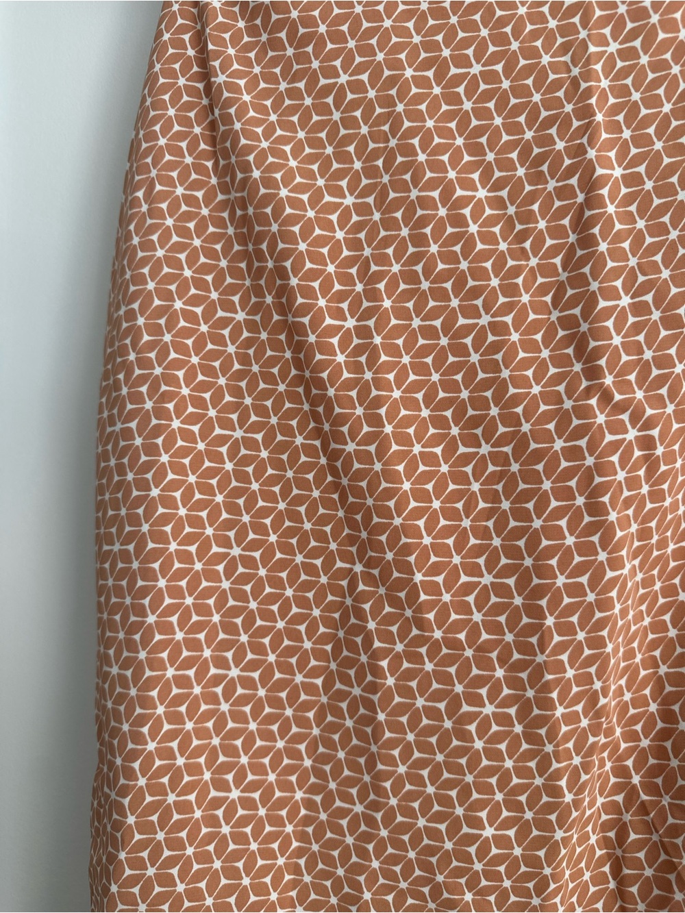 A&F Printed Rust-Orange Midi Skirt with Side Slit - Picture 3 of 5